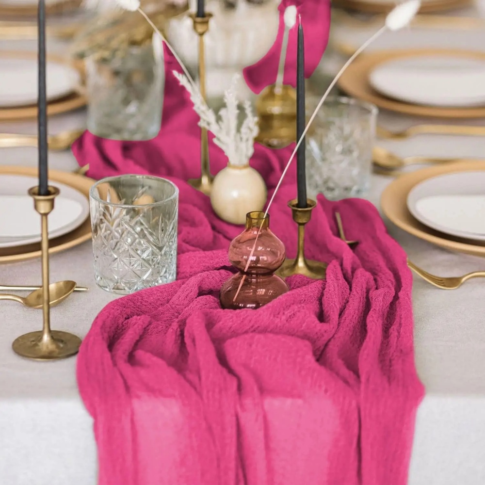 1 個クリエイティブボヘミアンスタイルプリーツテーブルフラッ - Linen Table Runner のレビューと価格