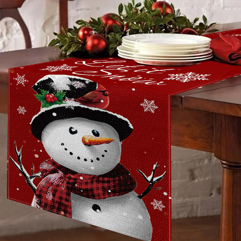 お祝いのクリスマスのテーブルランナーは、休日のテーブルセッテ - Linen Table Runner のレビューと価格