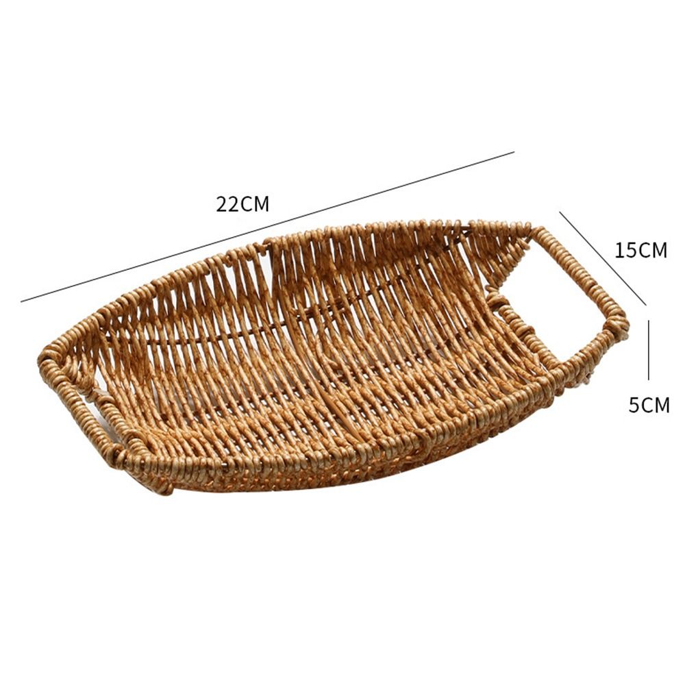 手編み模造籐バスケット大容量手作りパンフルーツバスケット多目 - Rattan Plant Basket のレビューと価格