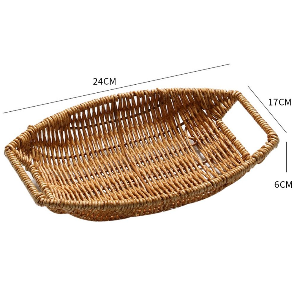 手編み模造籐バスケット大容量手作りパンフルーツバスケット多目 - Rattan Plant Basket のレビューと価格