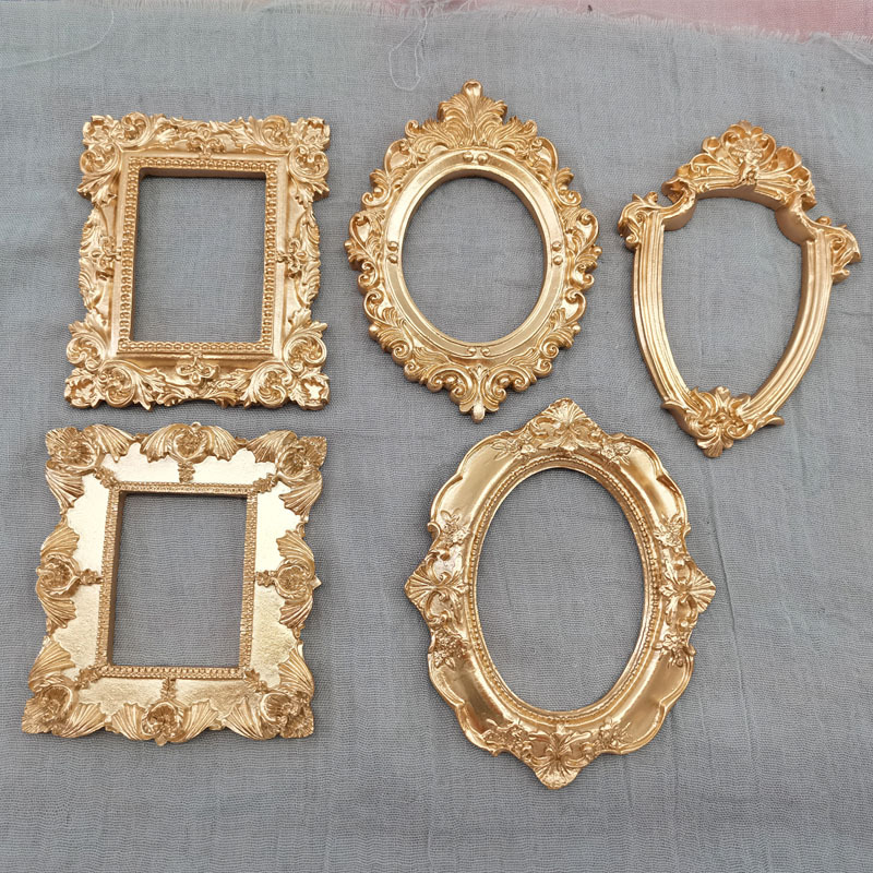 ミニサイズのゴールドの小さなフォトフレーム。写真撮影用小道具 - Bamboo Photo Frame のレビューと価格