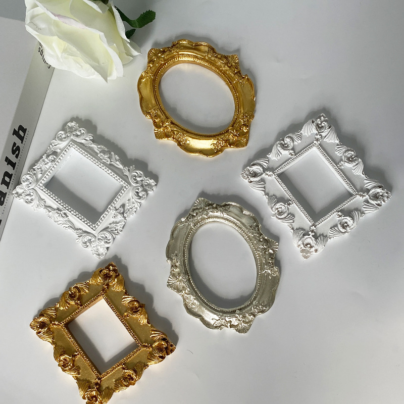 ミニサイズのゴールドの小さなフォトフレーム。写真撮影用小道具 - Bamboo Photo Frame のレビューと価格