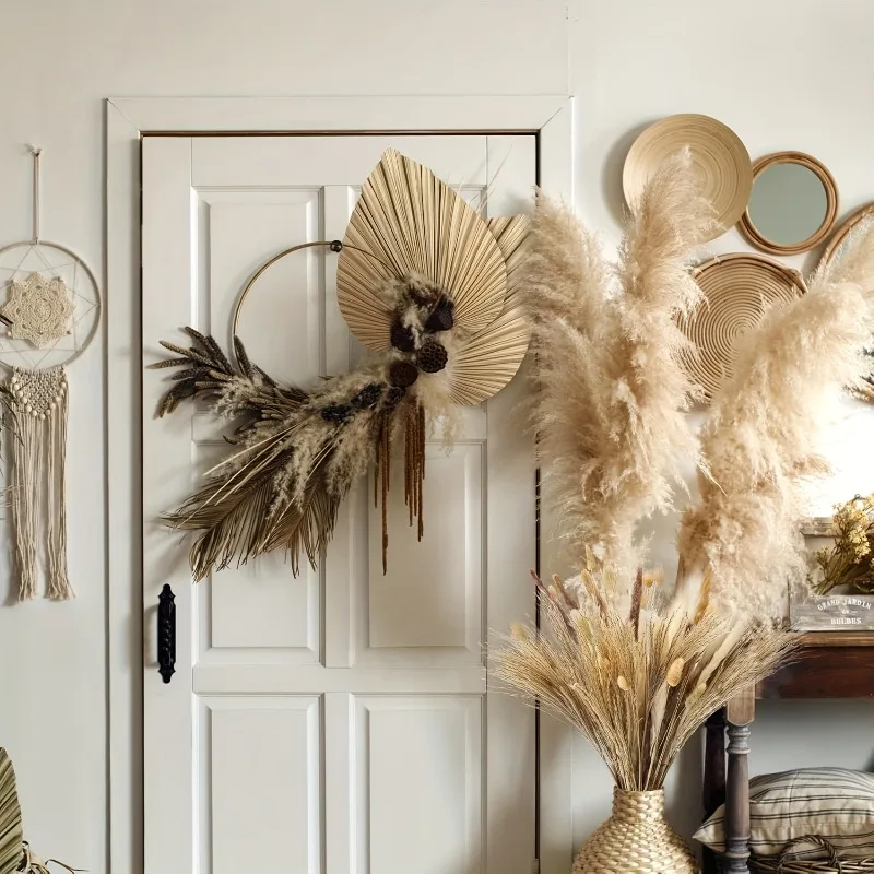 105個入り、大量のドライパンパスグラスセット。人工の花、ヤ - Pampas Grass Decor のレビューと価格