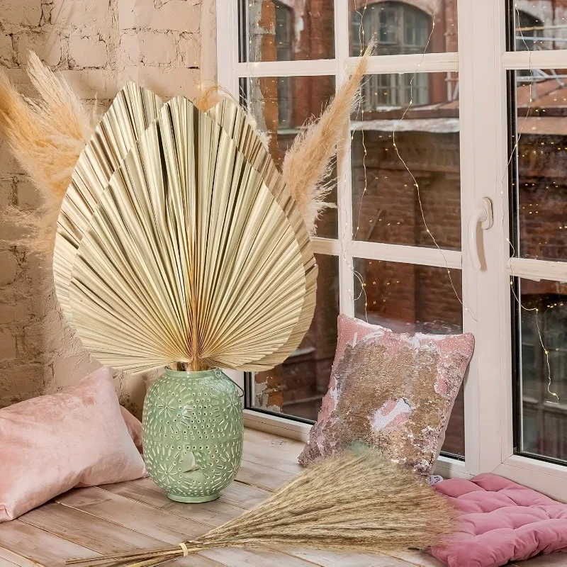 105個入り、大量のドライパンパスグラスセット。人工の花、ヤ - Pampas Grass Decor のレビューと価格