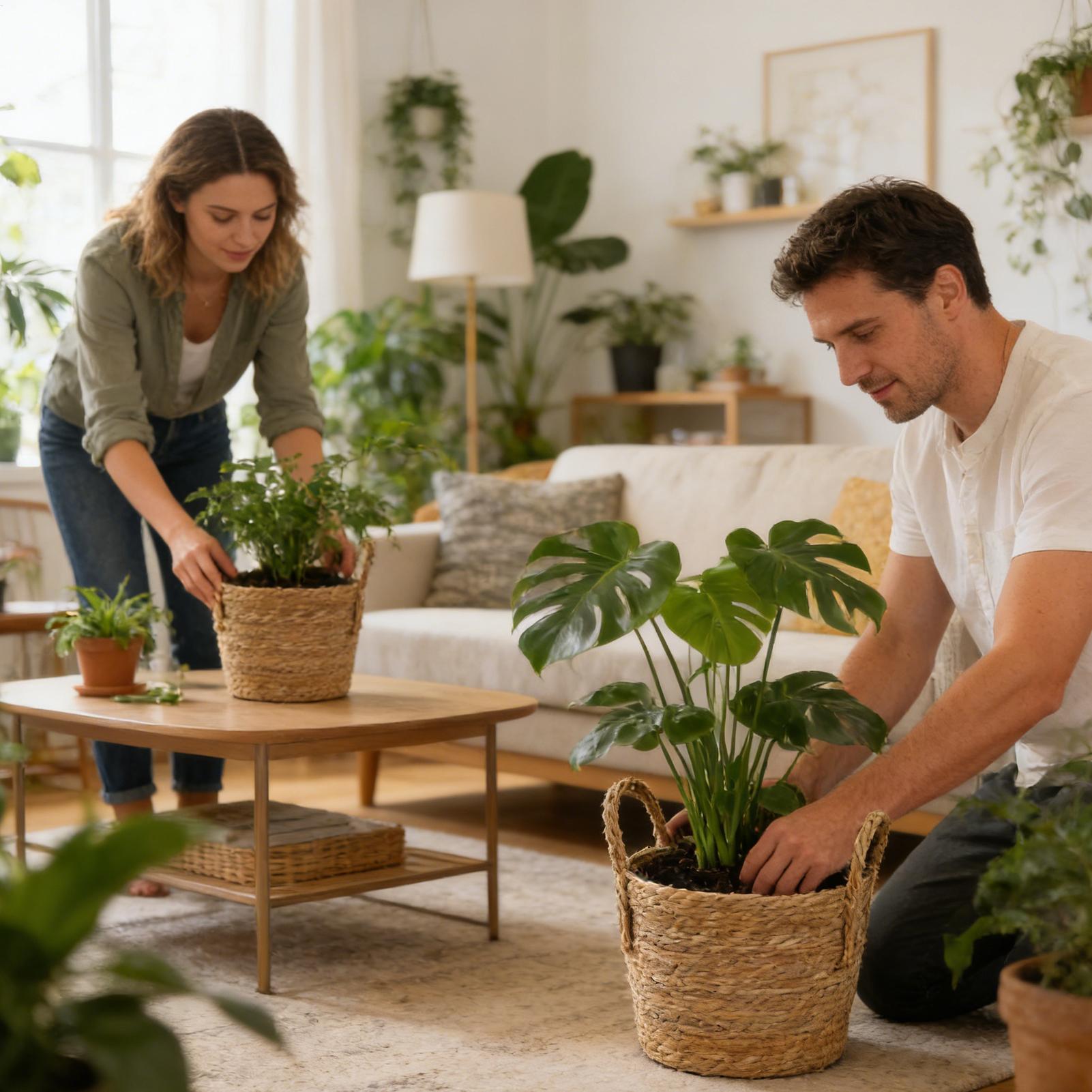 プランターバスケットわら製植木鉢籐製プランター花用換気バスケ - Rattan Plant Basket のレビューと価格