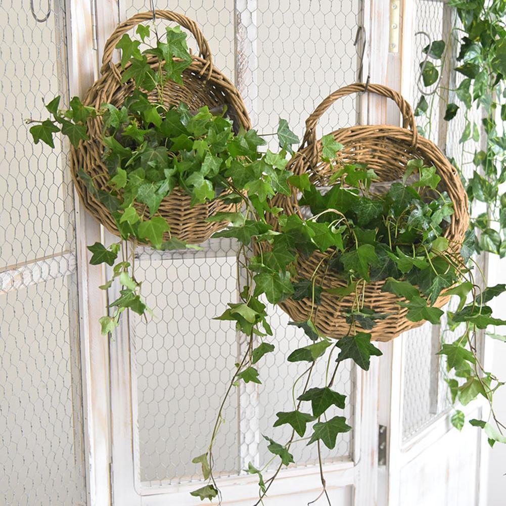 手作り籐籐フラワープランター壁掛け籐ラタムバスケット庭つるポ - Rattan Plant Basket のレビューと価格